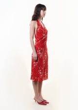 S/S2001 silk halter dress