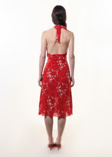 S/S2001 silk halter dress