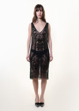 beaded sheer dress