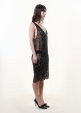 beaded sheer dress