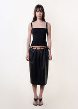 F/W1999 Leather cord belted skirt