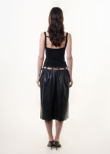 F/W1999 Leather cord belted skirt