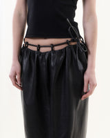 F/W1999 Leather cord belted skirt