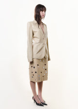 S/S1999 beige laser cut blazer