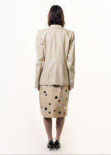 S/S1999 beige laser cut blazer