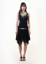 F/W2003 suede grommet skirt
