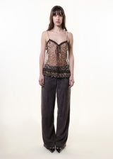 S/S2005 leopard print silk top