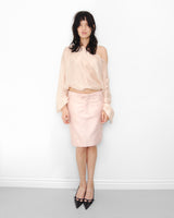 S/S1998 pink satin skirt