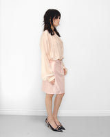 S/S1998 pink satin skirt