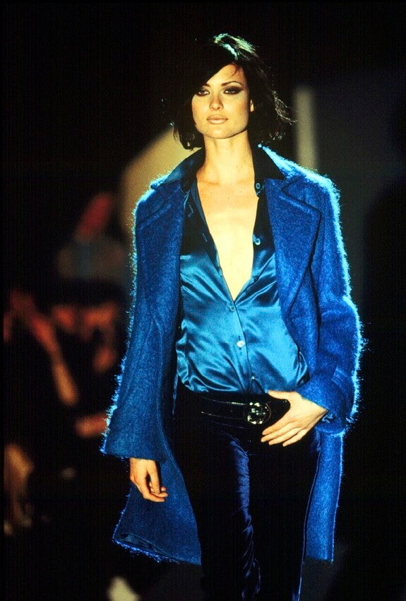 F/W1995 blue mohair coat