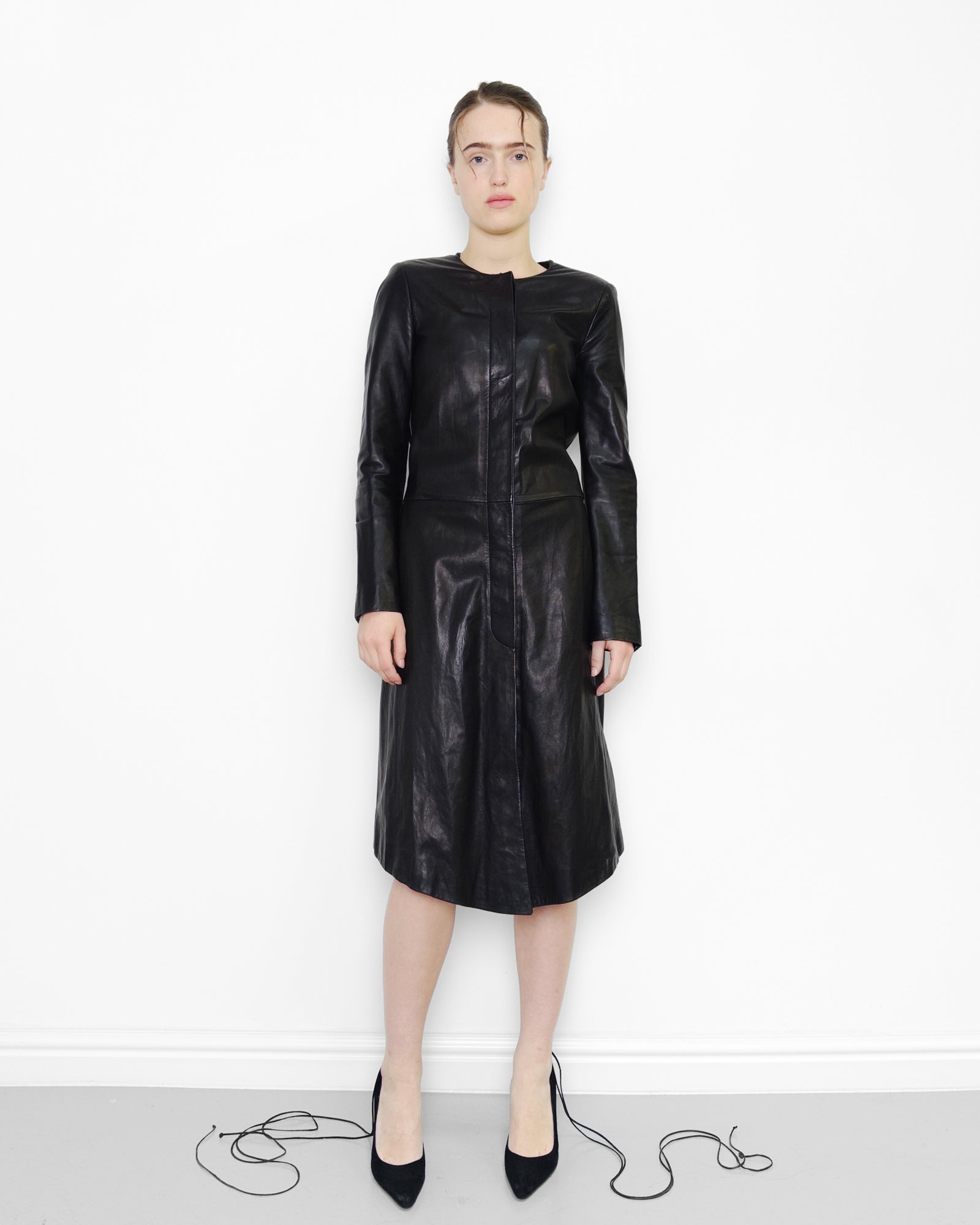 Alexander McQueen F/W2002 leather coat – West Archive