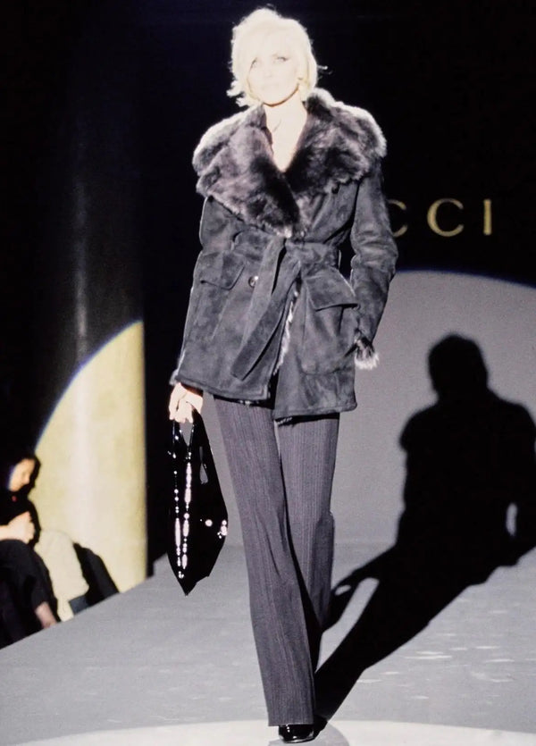 F/W1995 leather fur coat