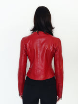 S/S1999 Asymmetrical leather jacket