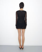 F/W2002 black sheer mini dress