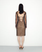 S/S2001 black mesh dress