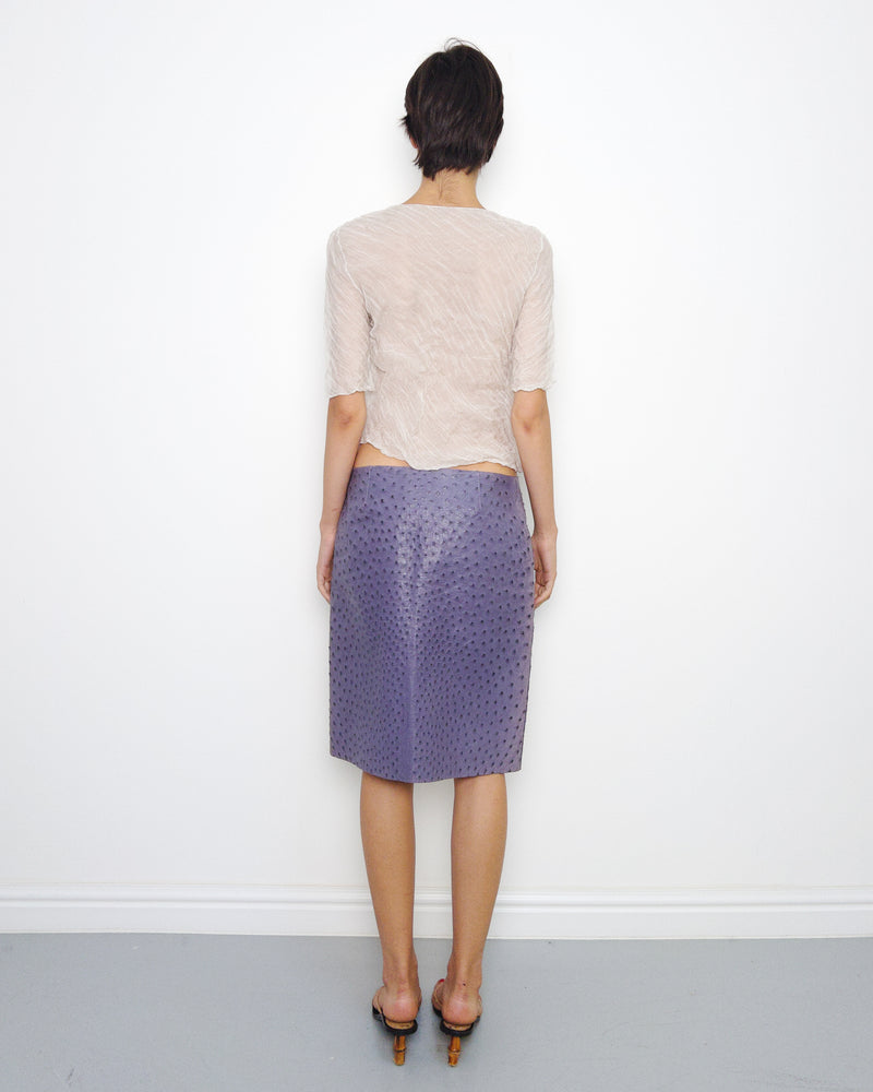 S/S2000 ostrich leather skirt