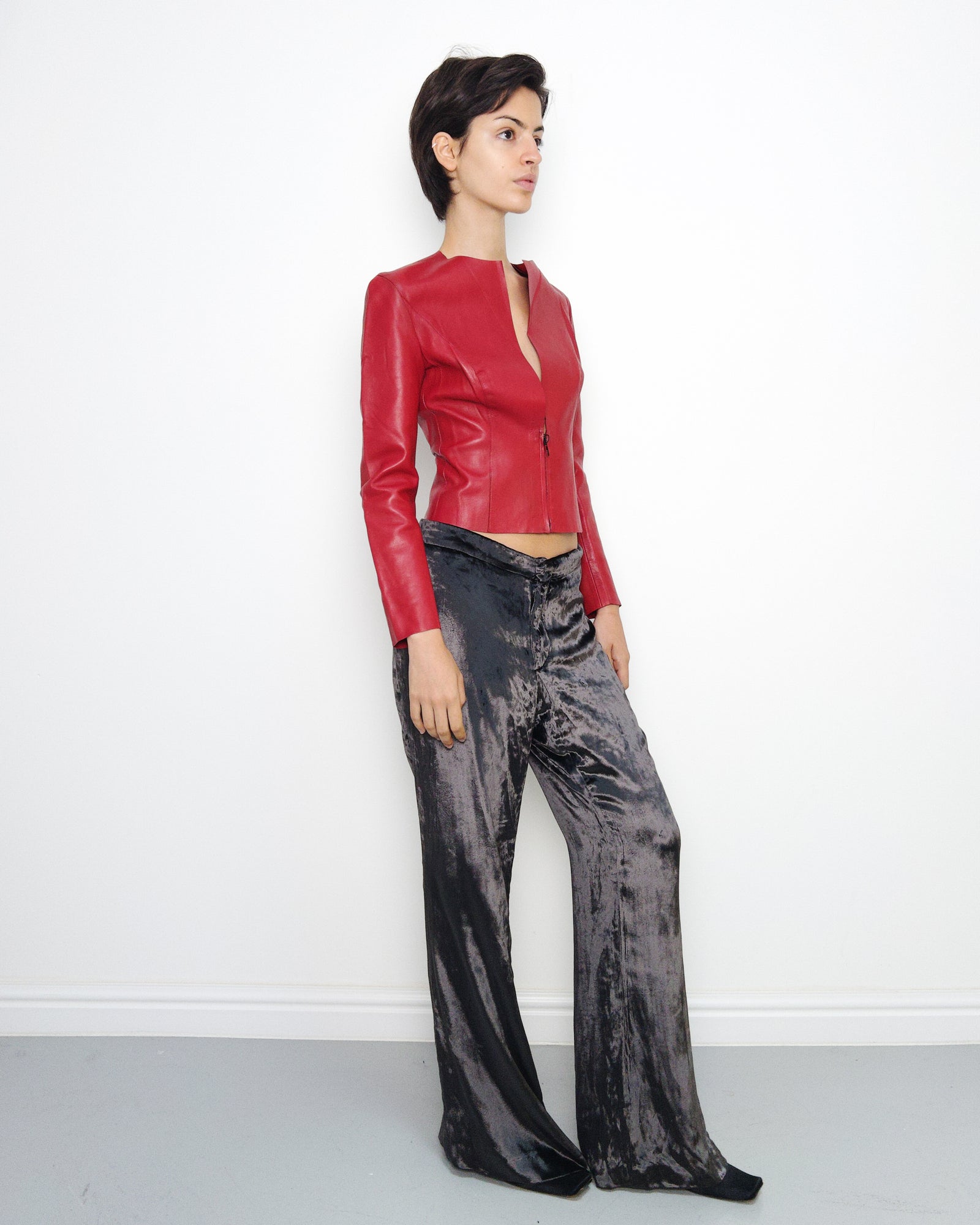 Gucci by Tom Ford red leather jacket – West Archive
