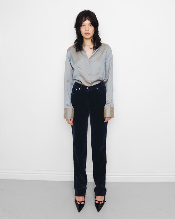 F/W1995 blue velvet trousers