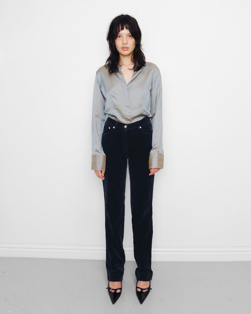 F/W1995 blue velvet trousers