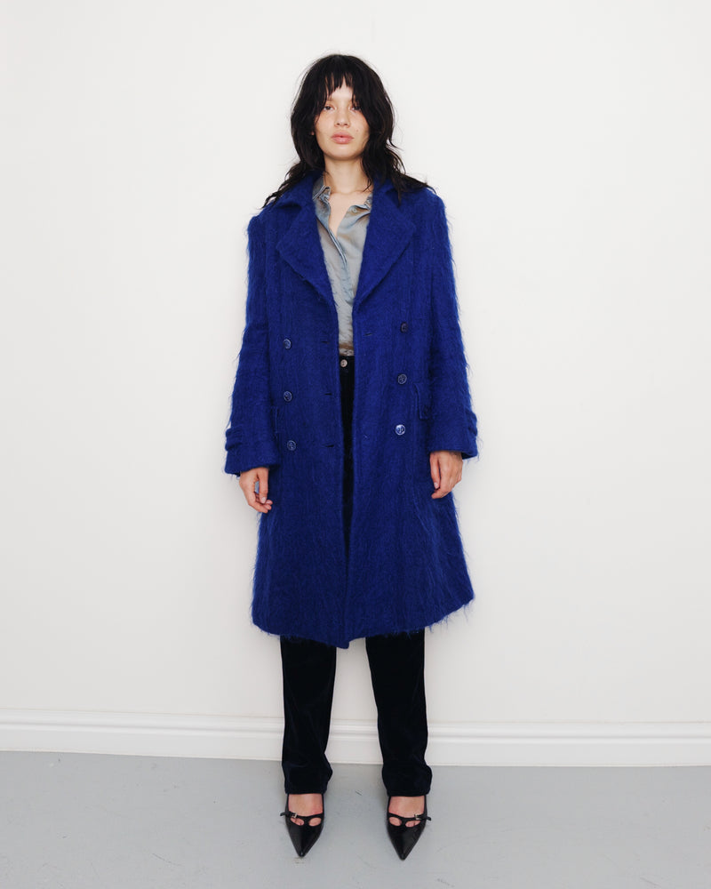 F/W1995 blue mohair coat