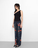 F/W1999 floral embroidered jeans