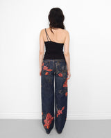 F/W1999 floral embroidered jeans