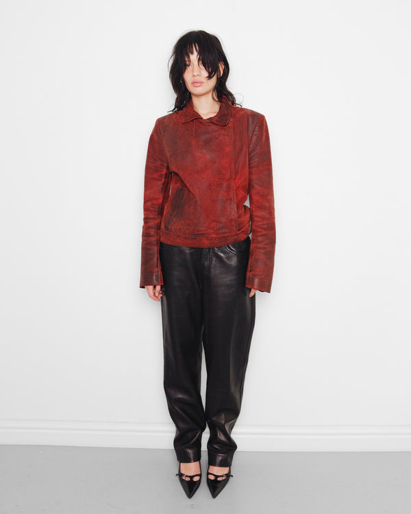 F/W2001 red leather jacket