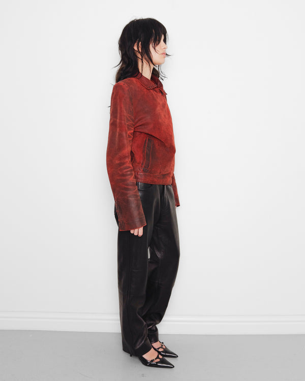 F/W2001 red leather jacket