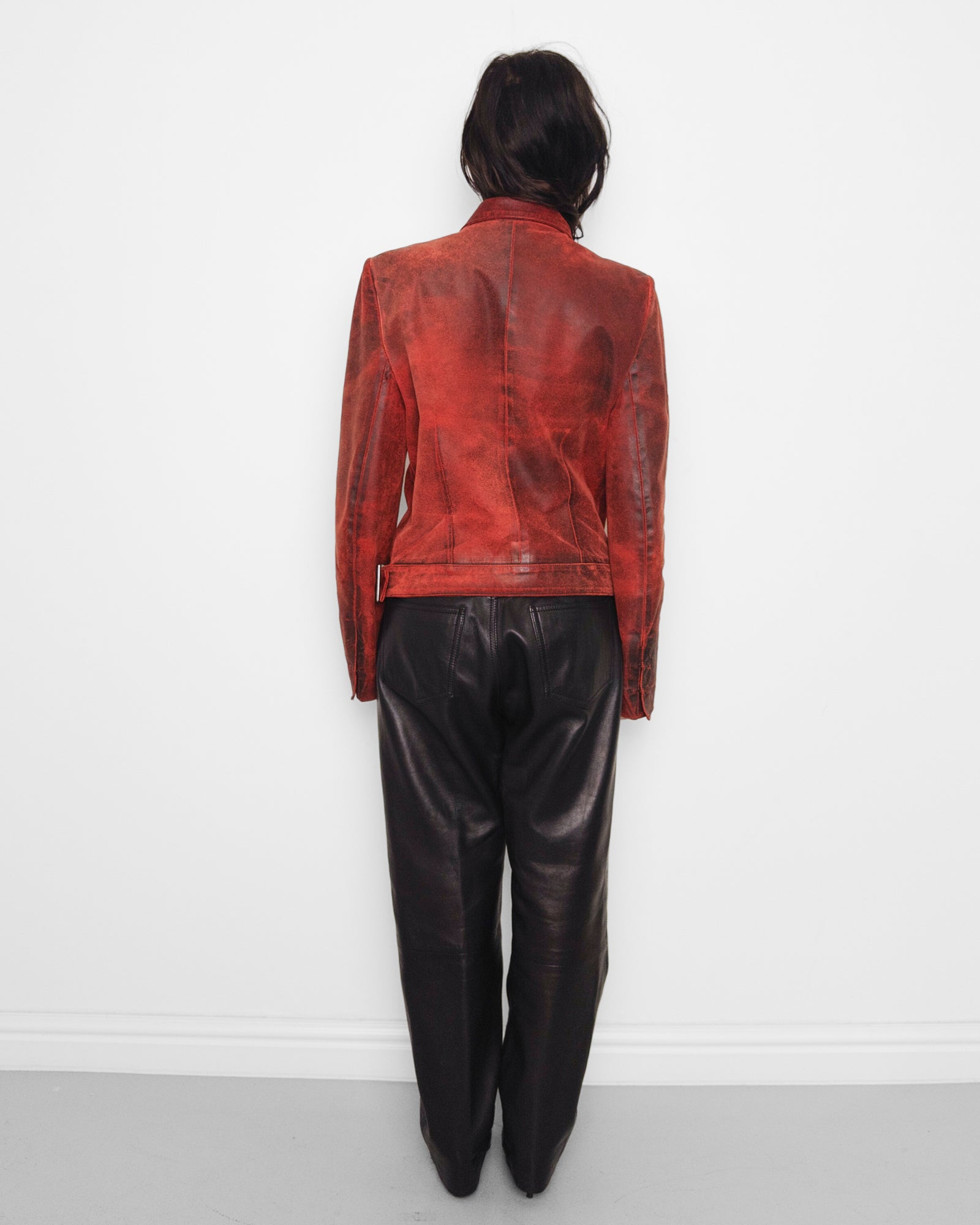 Ann Demeulemeester F/W2001 red leather jacket – West Archive