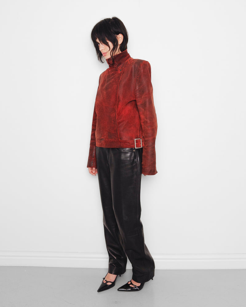 F/W2001 red leather jacket