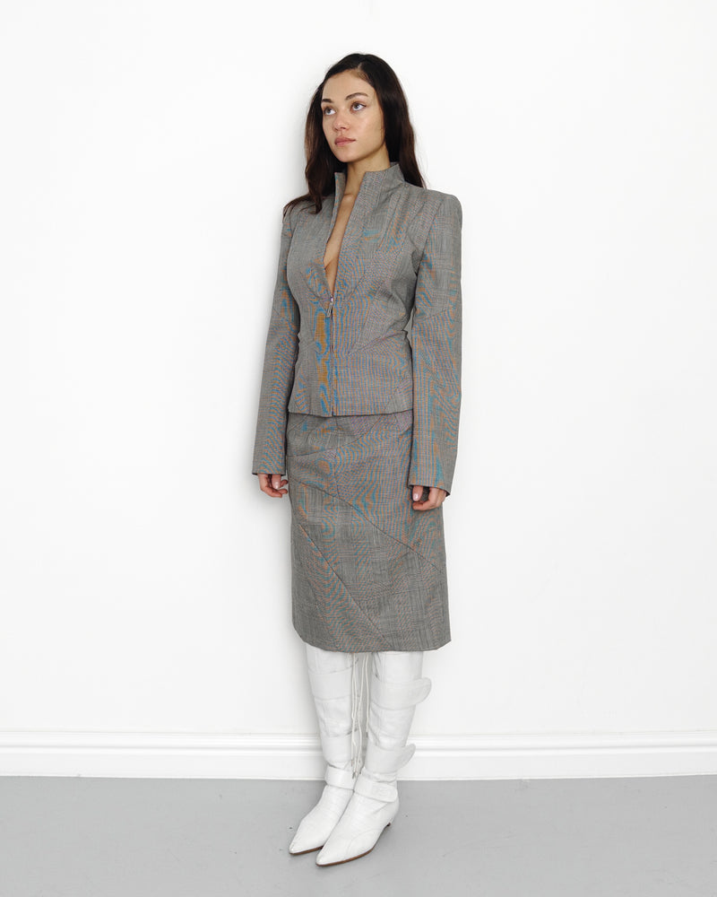 S/S1998 grey houndstooth two piece