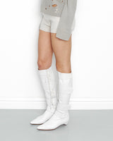 S/S2000 white leather boots