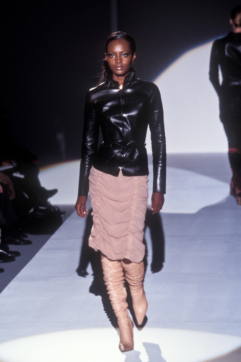 F/W1999 leather belted jacket